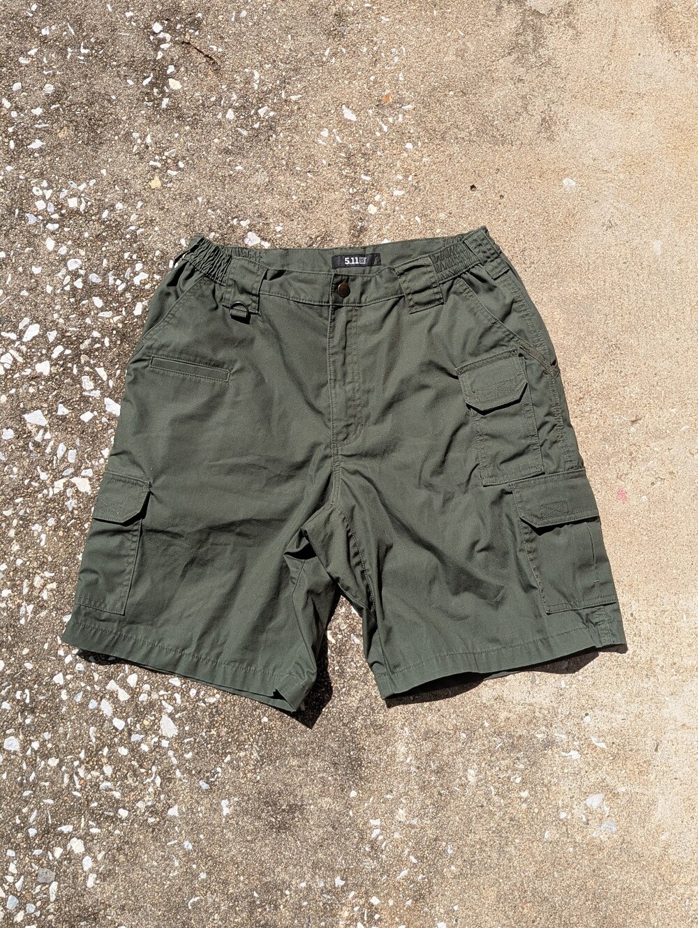 5.11 Tactical Ripstop Olive Green Cargo Utility Shorts